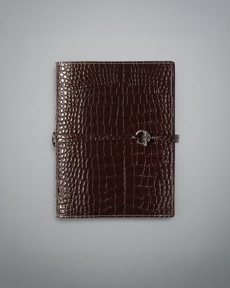 Devon Croc-Embossed Leather Notebook