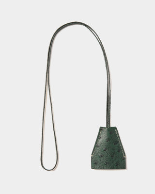 Savile Ostrich-Embossed Leather Lanyard