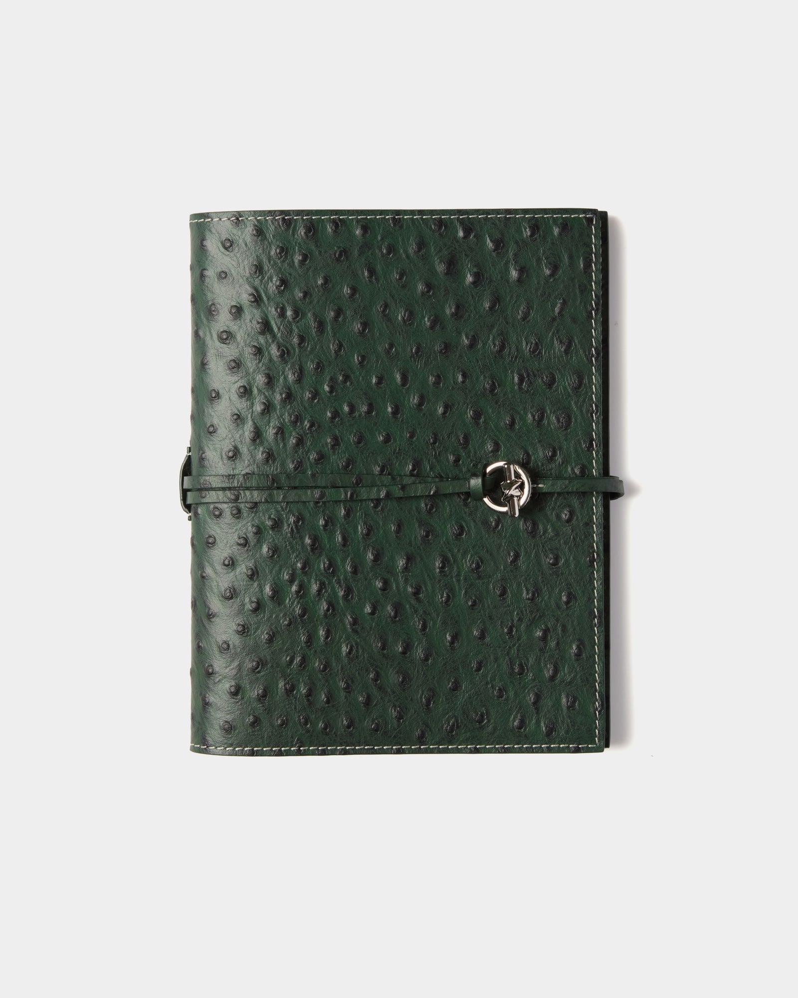 Devon Ostrich-Embossed Leather Notebook