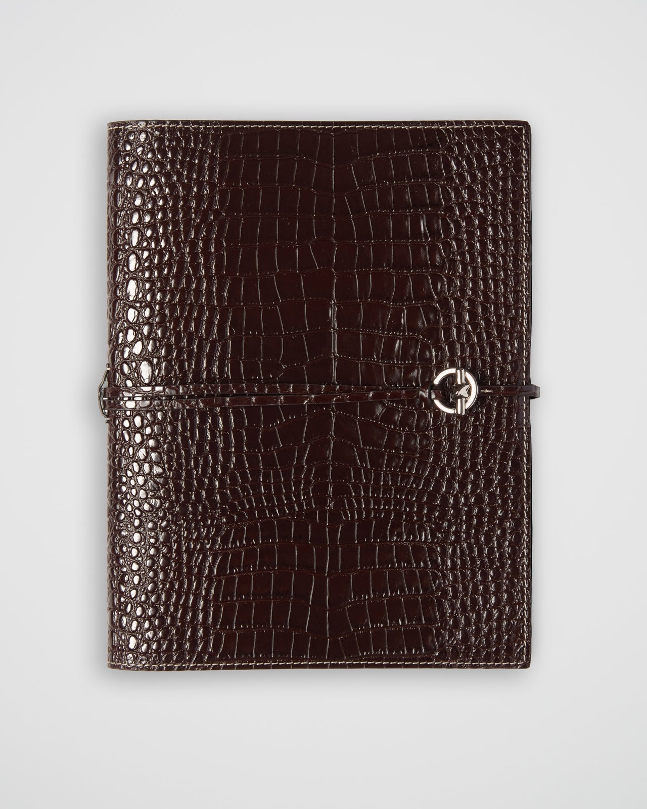 Devon Croc-Embossed Leather Notebook